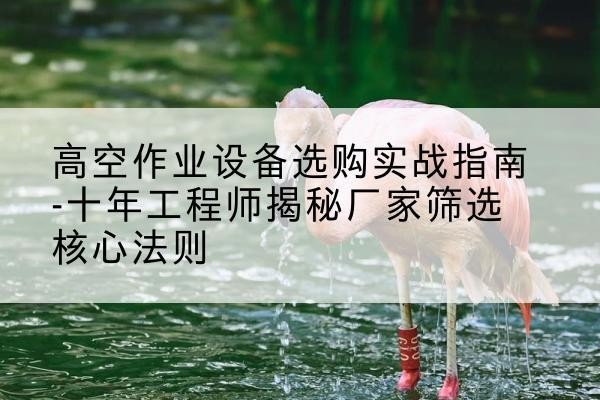 宜川剪叉式升降机厂家-高空作业设备选购实战指南-十年工程师揭秘厂家筛选核心法则