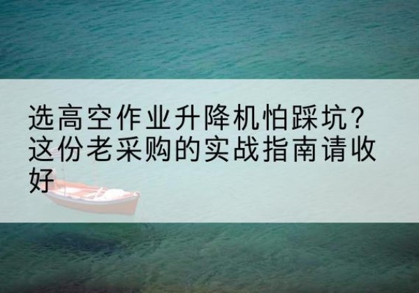 宜川高空作业升降机厂家推荐-选高空作业升降机怕踩坑？这份老采购的实战指南请收好